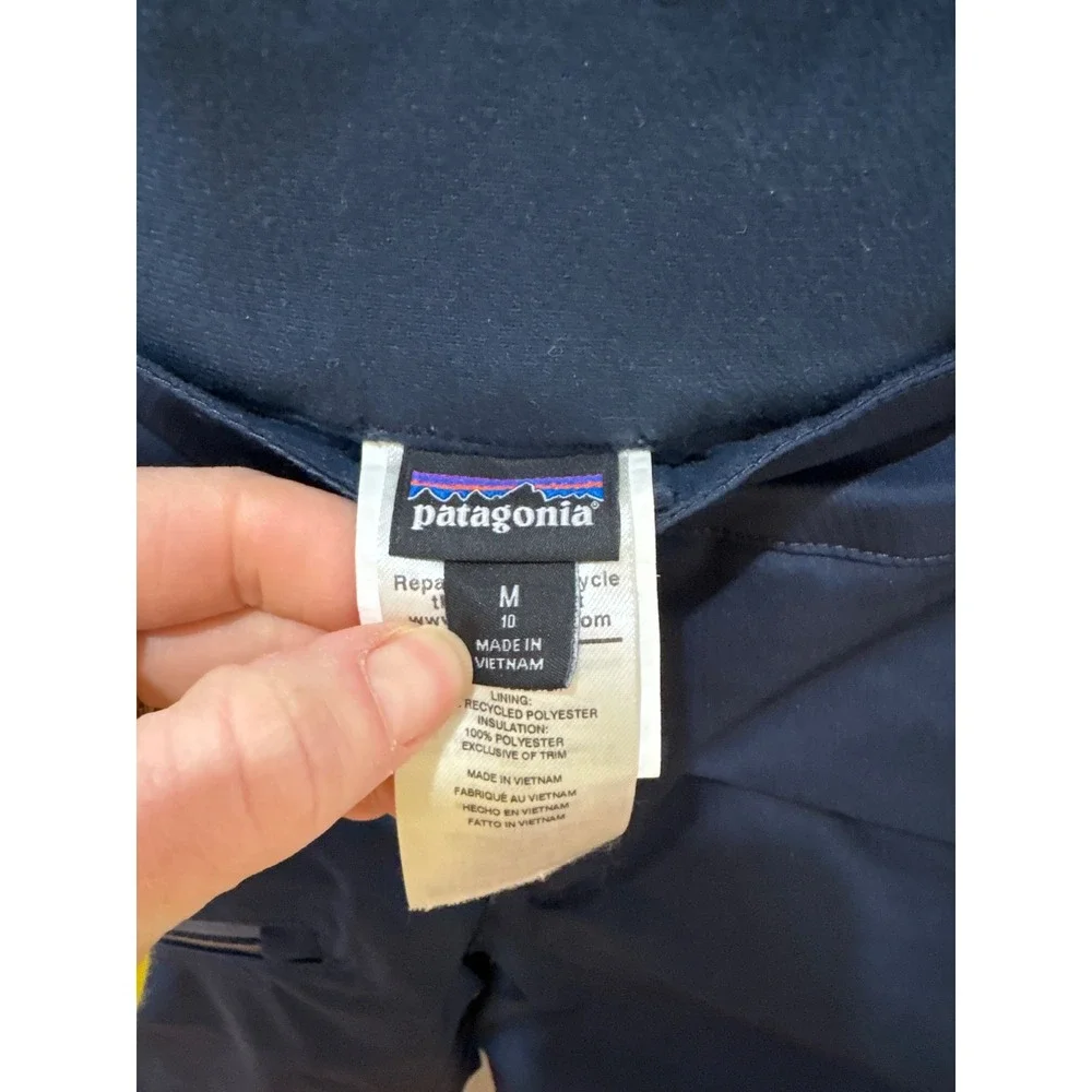 Patagonia Kids Navy Blue H2No Insulated Snow Pants Size Medium 10 Ski‎ Snowboard